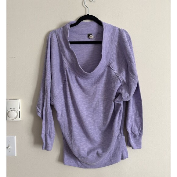 We the Free Palisades Off Shoulder Top Medium Lilac Boho Hippie Pullover Boho‎ - Picture 3 of 6